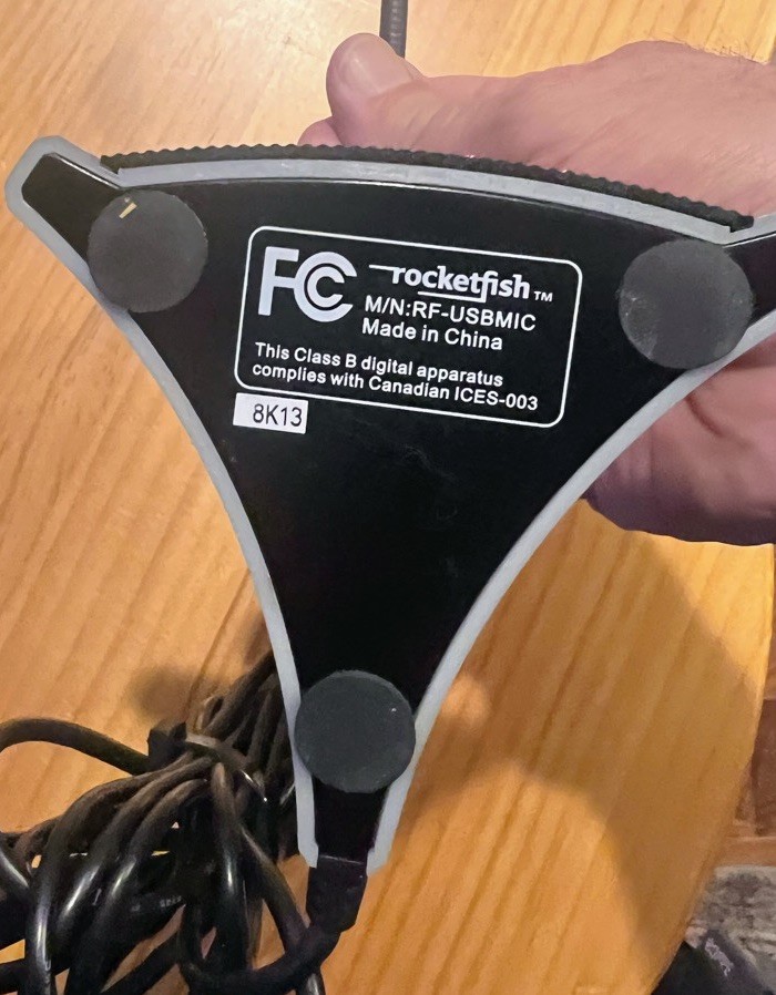Rocketfish RF-USBMIC USB Desktop Microphone Gooseneck PC Audio Input