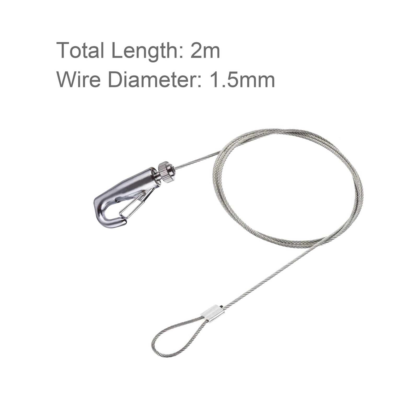 6 Pack Picture Rail Hooks and Wire Hanging System, 6.5 Ft Wire Cables, Adjust...