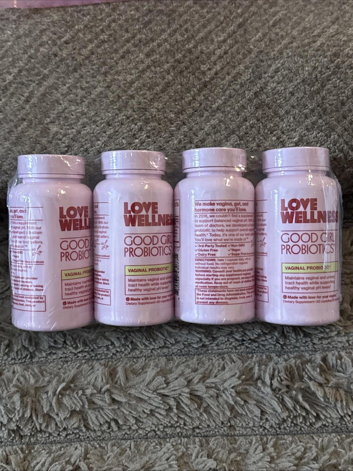 (4) Love Wellness Good Girl Probiotics - 30 Count - 02/2027 FRESH!