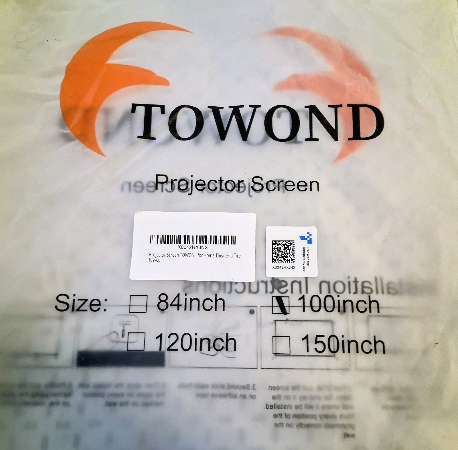 VISSPL Home Theater 1080 Projector Model V16 New Open Box Prjct Screen Included