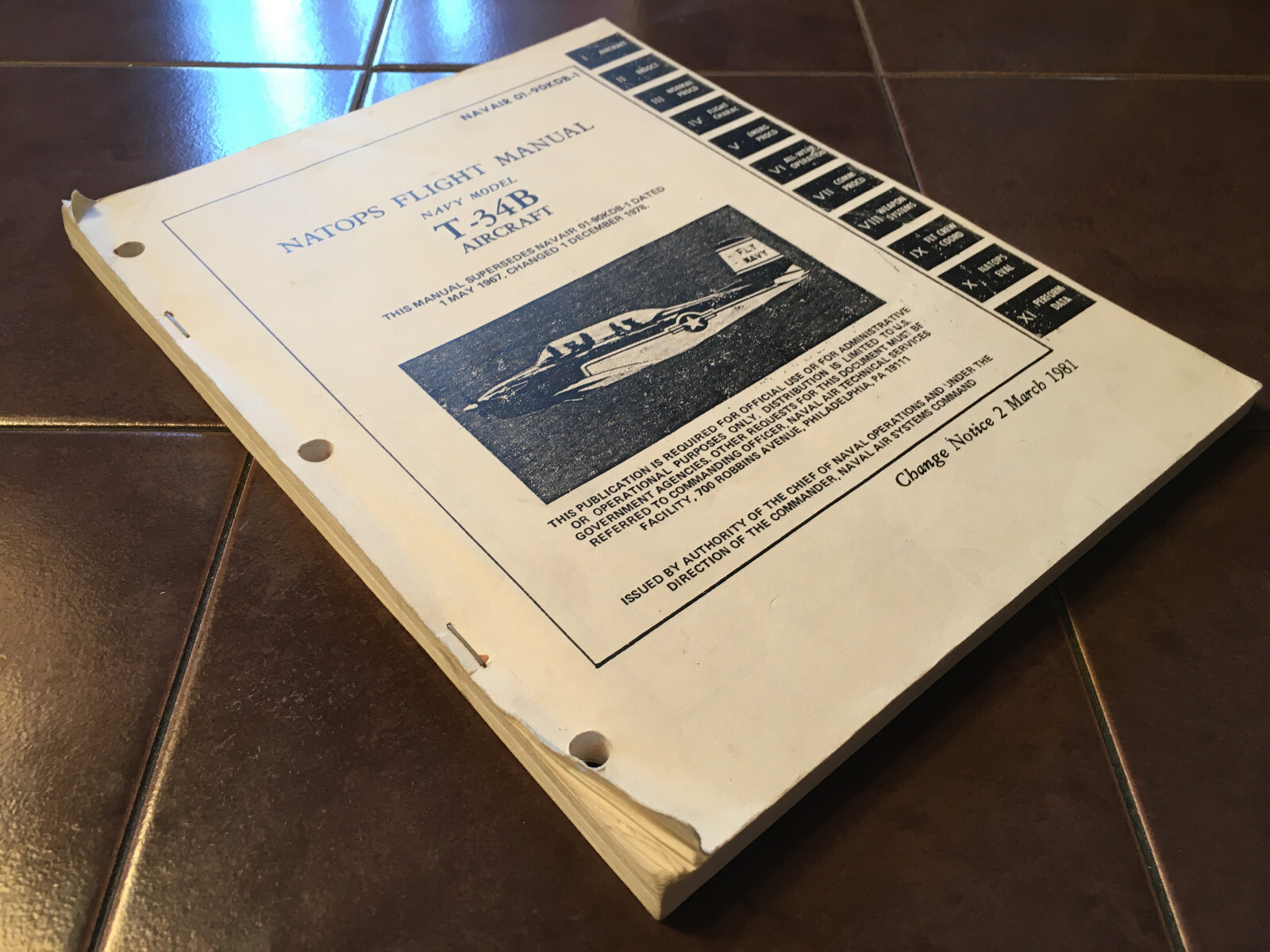 Beechcraft T-34B Mentor NATOPS Flight Manual