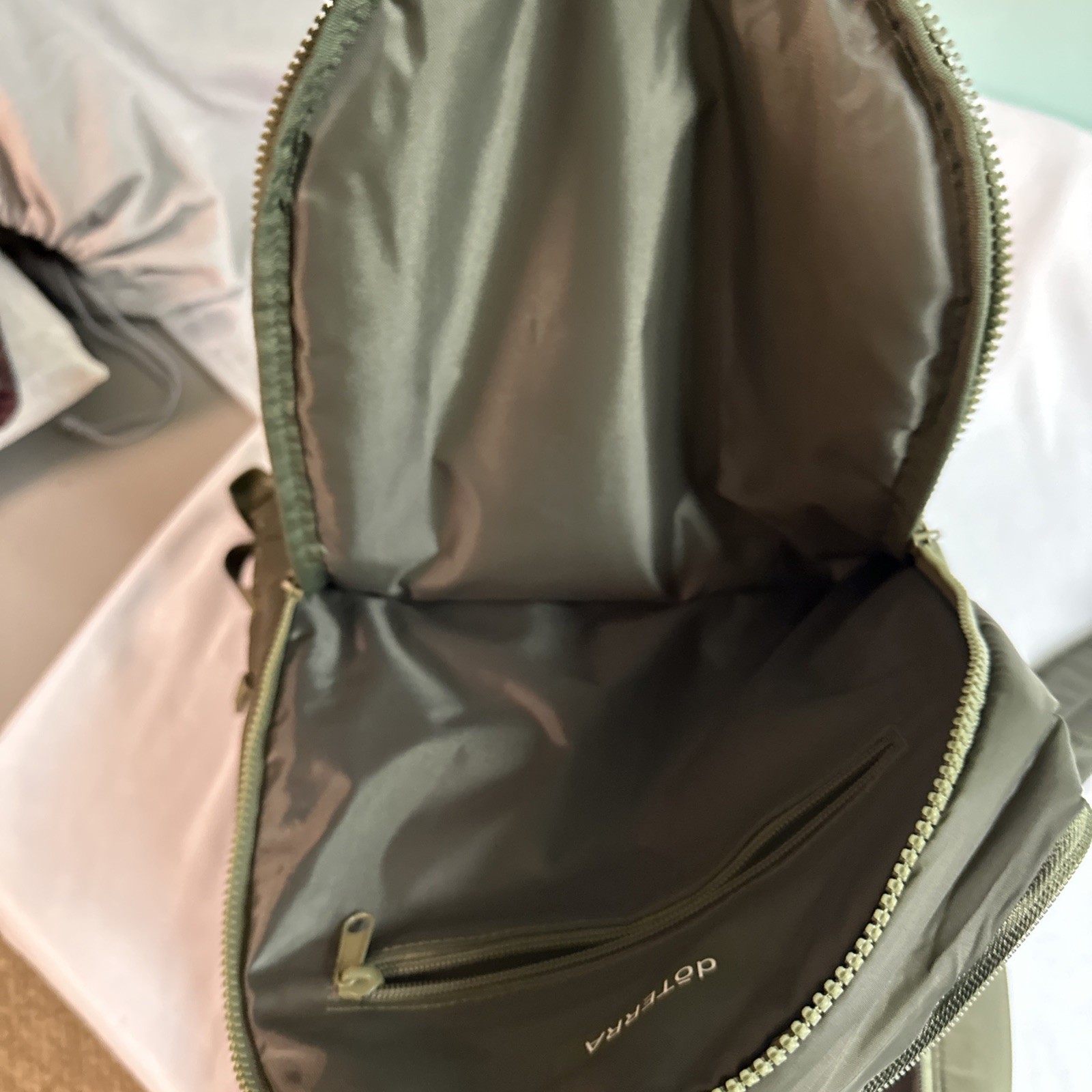 Doterra 2024 Olive Green Backpack With Orange Accents, Only Used At Convention