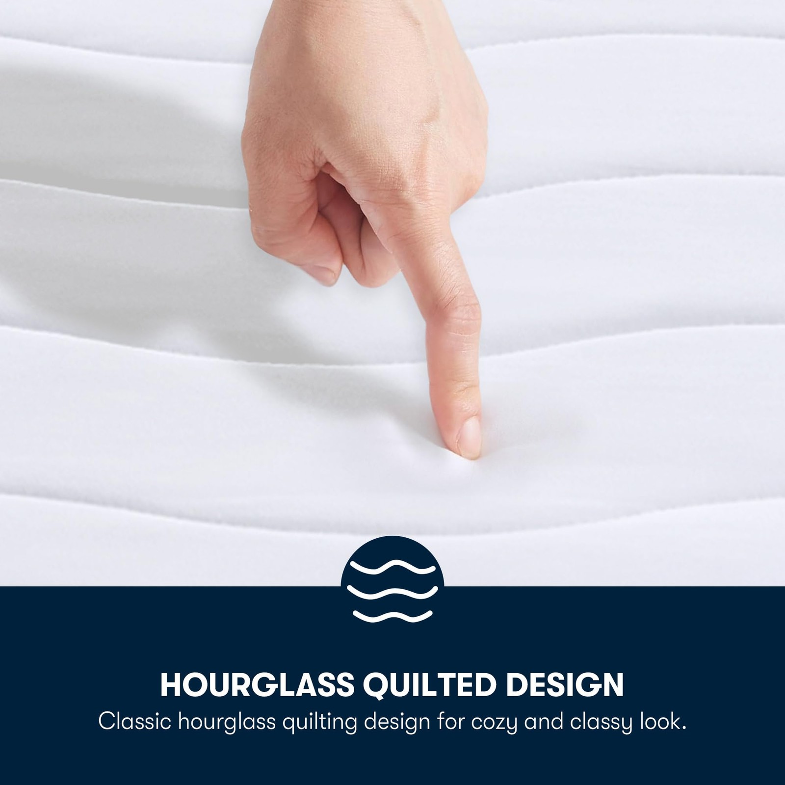 Serta Heated Mattress Pad Twin Size - Electric Pad, 10 Twin, White