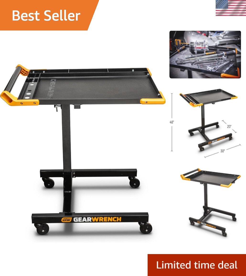 Heavy-Duty GEARWRENCH Work Table 20" x 30" - Adjustable & Portable Design