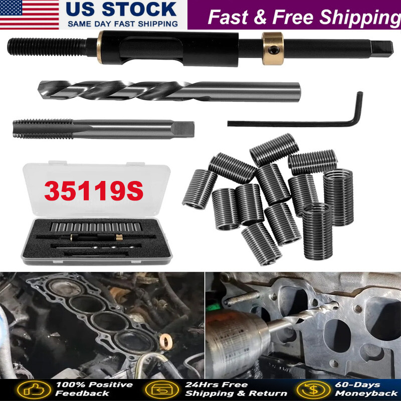 M11 x 1.5 Head Bolt Thread Repair Kit 35119S For Honda Toyota Ford GM Nissan KIA