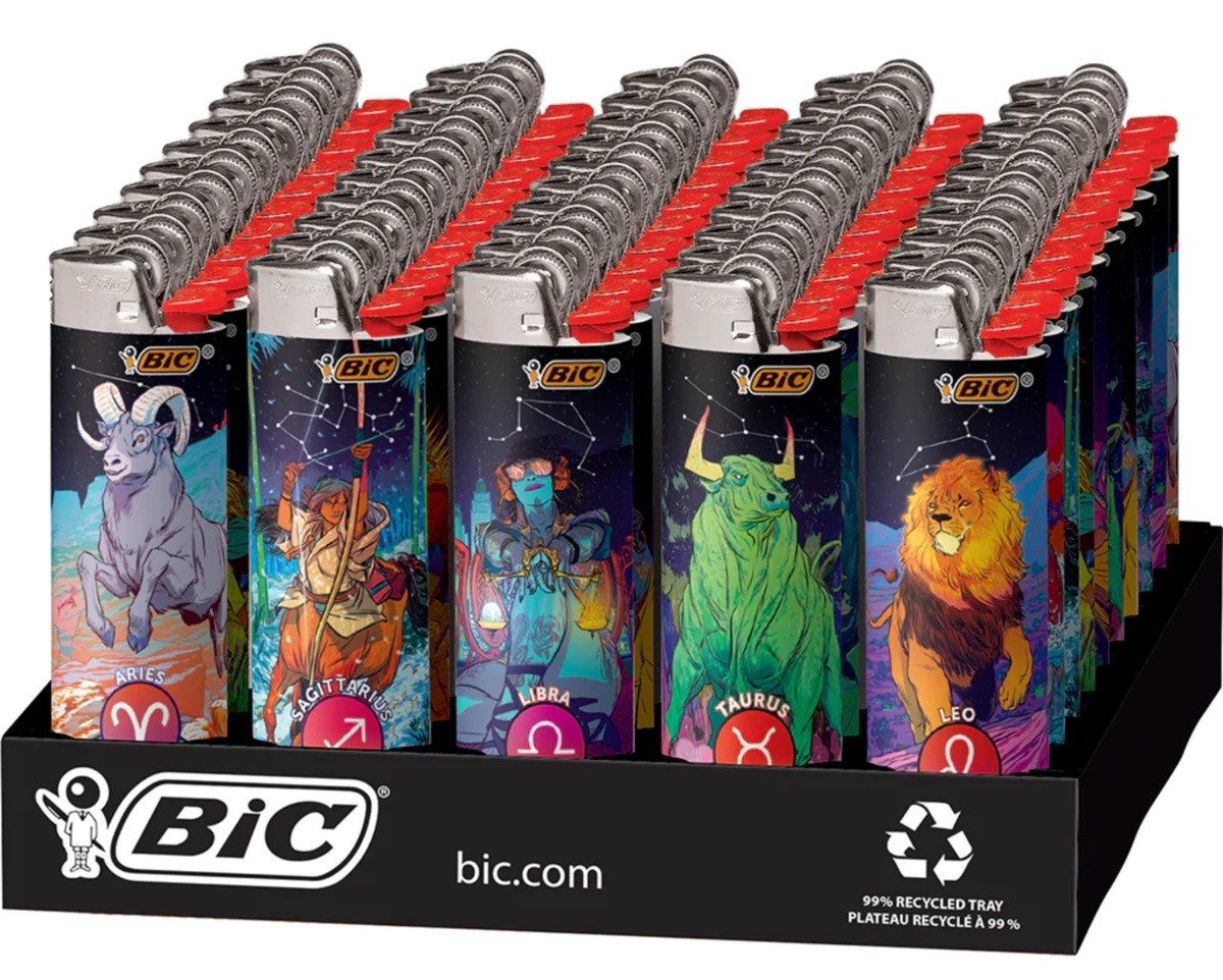 ASTROLOGY CLASSIC BIC LIGHTERS 5 COUNT