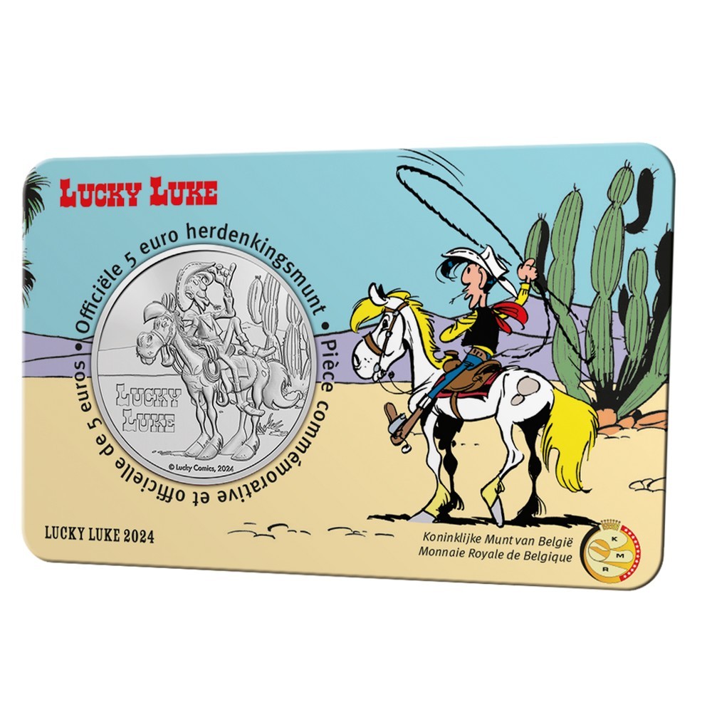 Belgium Lucky Luke Relief BU €5 Commemorative Coin (2024)