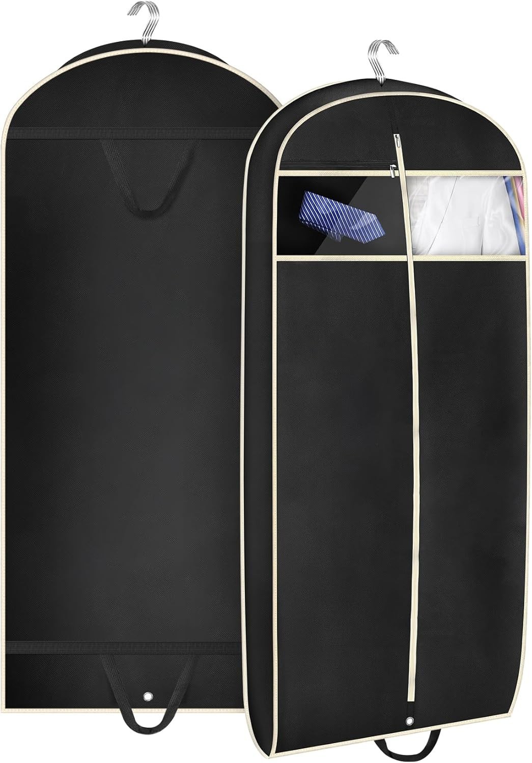 43-Inch Gusseted Garment Cover for Travel - Store Suits, Dresses, and More