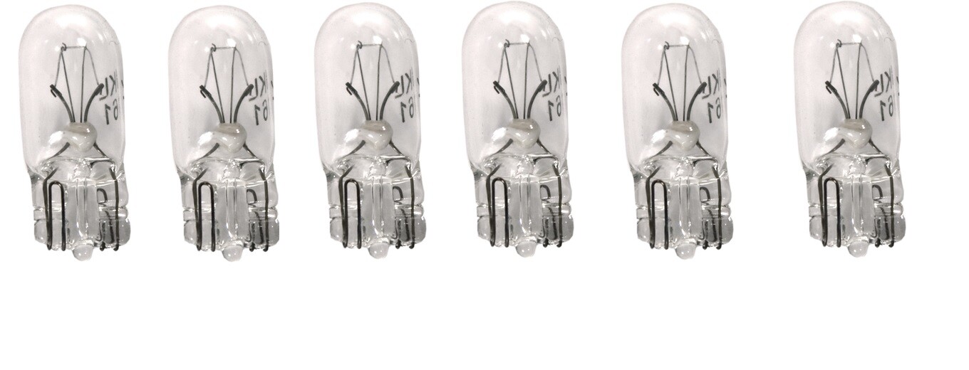 6x 259 BAD CAT AMPLIFIER LOGO ILLUMINATION BULB SET. 6V, .25 AMP, WEDGE BASE