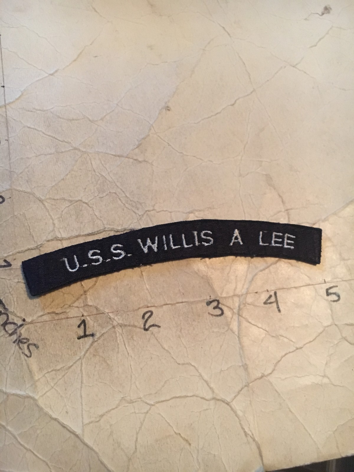 US NAVY SHOULDER STRIP TAB rocker Patch 12/1/22 USS Willis A Lee
