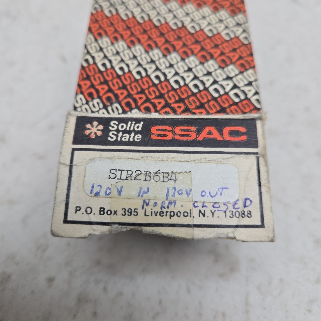 SSAC SIR2B6B4 Solid State Relay 120V New See Pictures