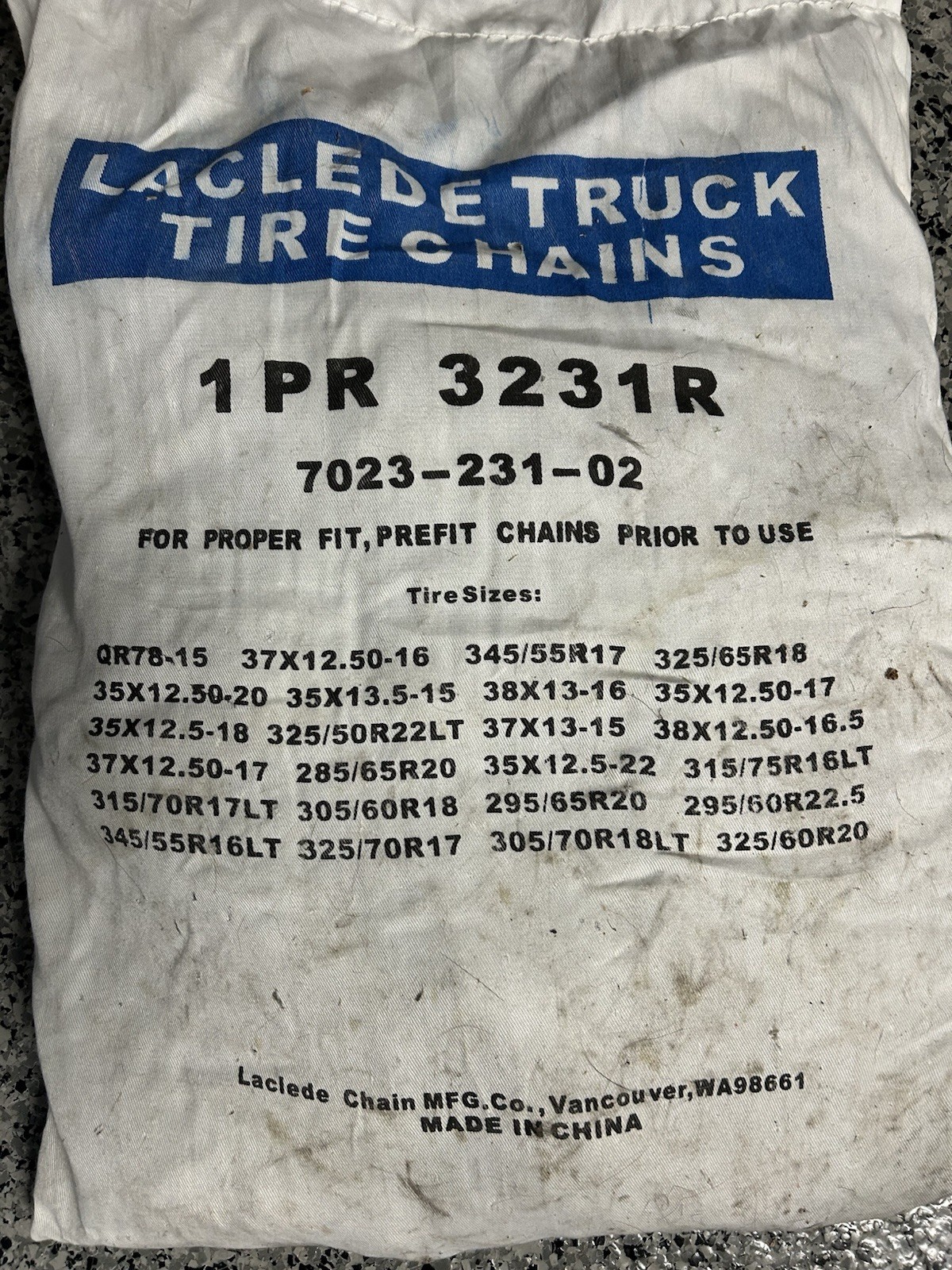 Snow Chains for Trucks  3231R  Brand New! Adjustable Snow Tire Chains