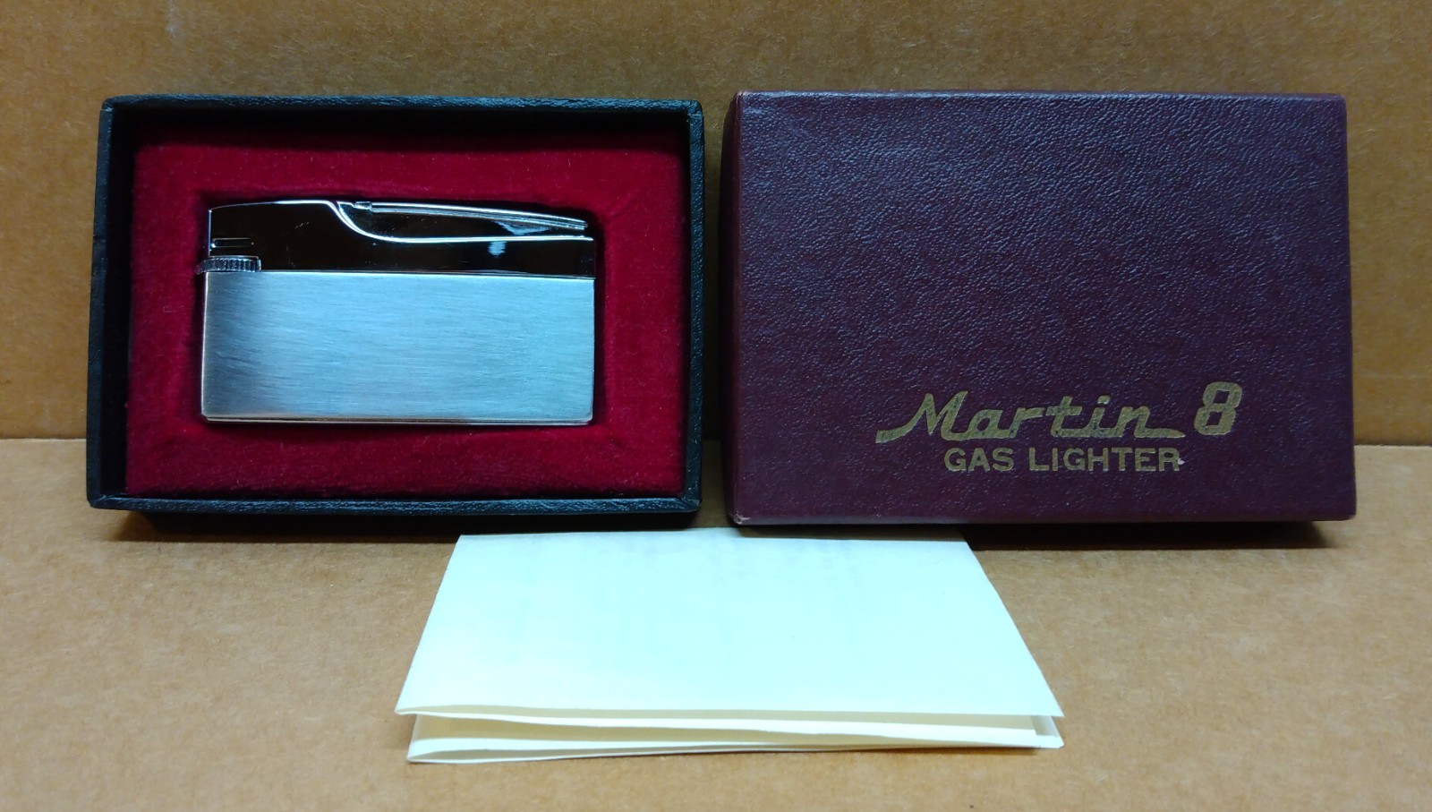 Martin 8 Gas Lighter with Box & Instructions Excellent Condition
