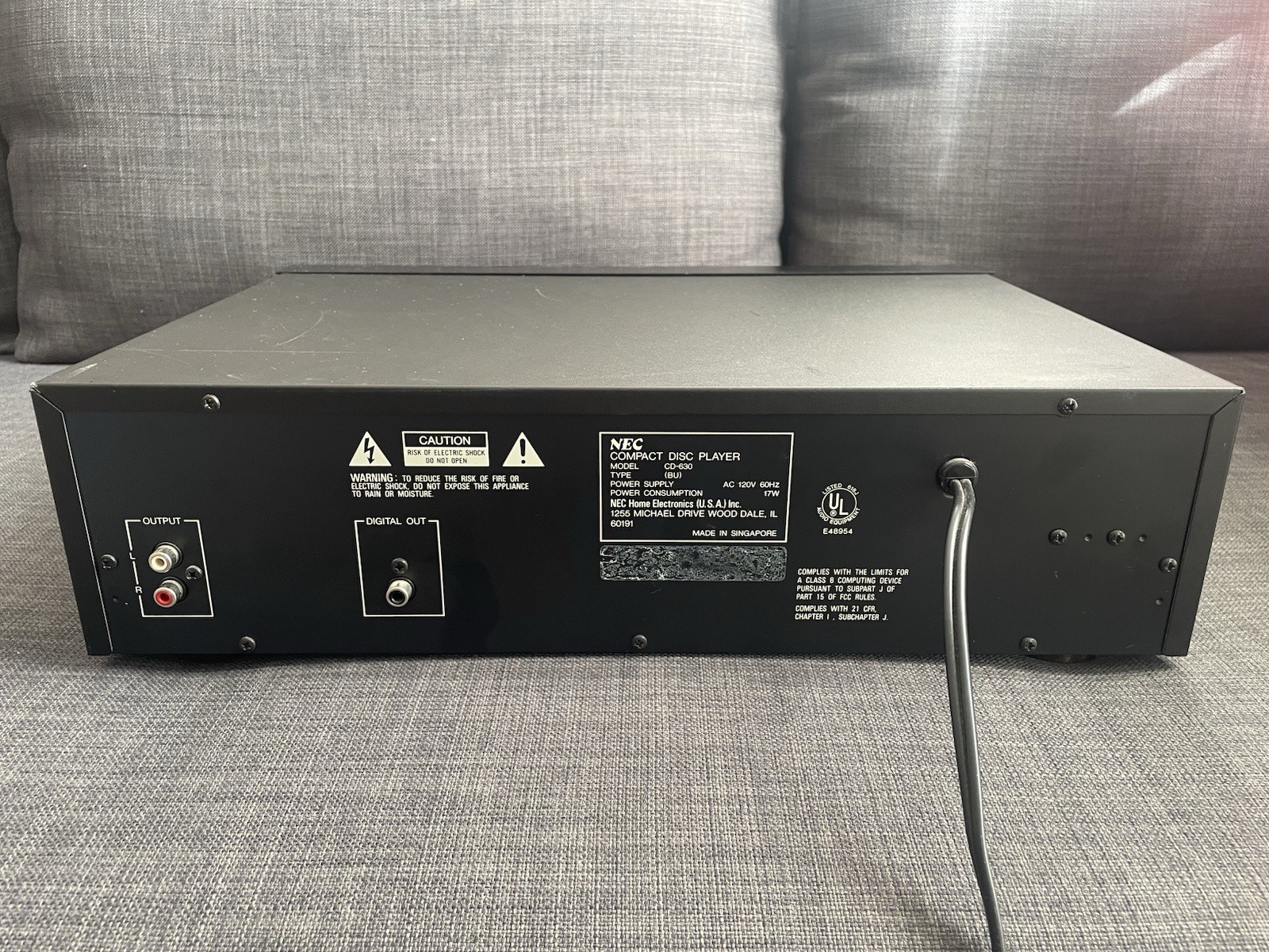NEC Compact Disc Player CD-630 Black CD Player WORKS