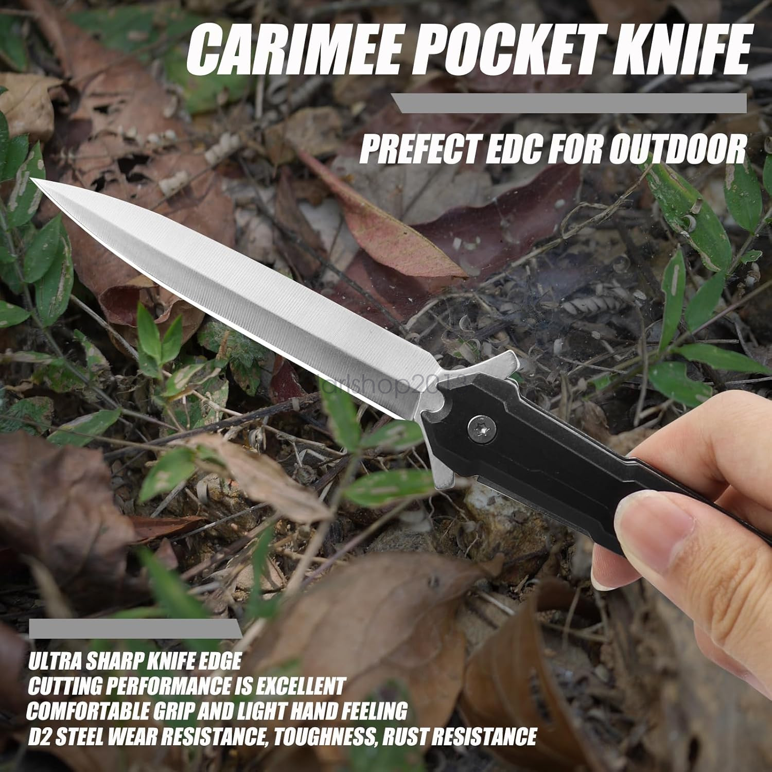 8.9" STILETTO TAC FORCE WOOD SPRING OPEN ASSISTED TACTICAL FOLDING POCKET KNIFE