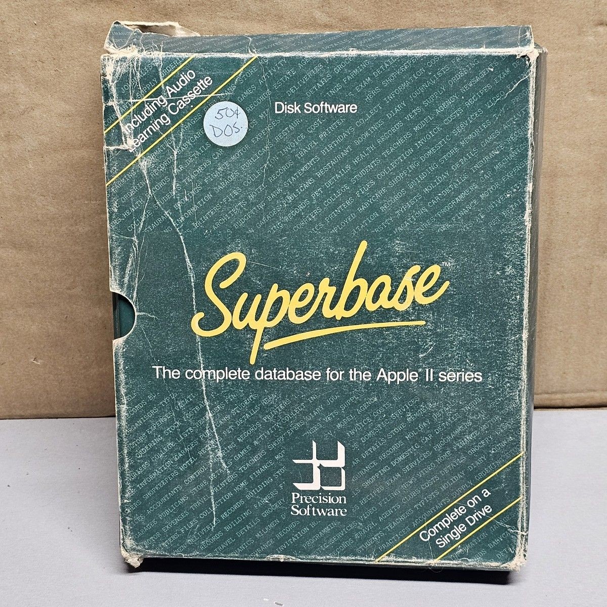 Superbase Apple II Database Software Precision Software Complete on Single Drive