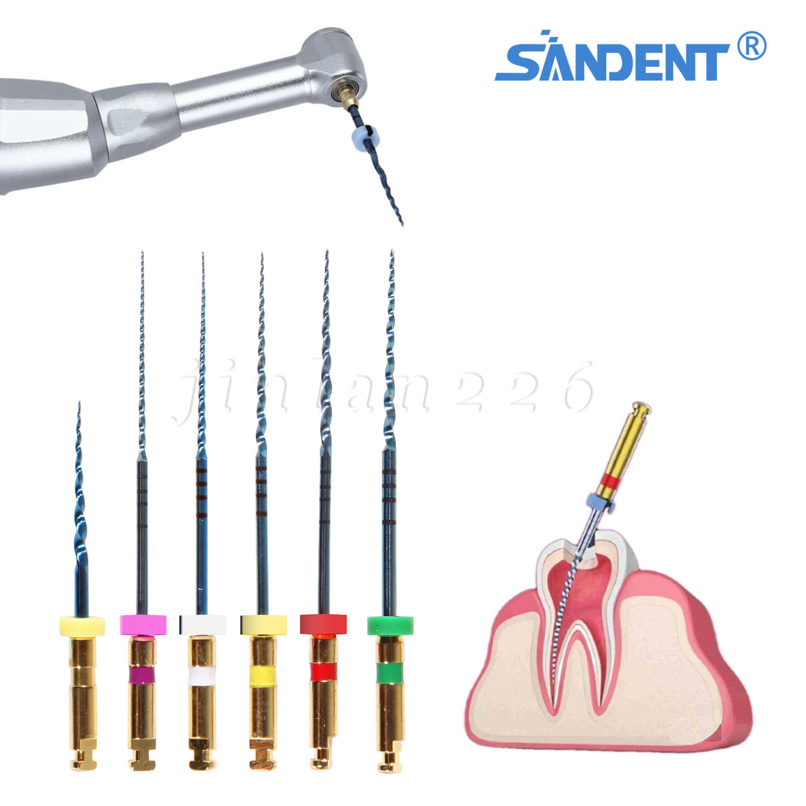 Dental Endo Root Rotary Canal Files Taper Blue NX-E3 Assorted 21mm/25mm/31mm