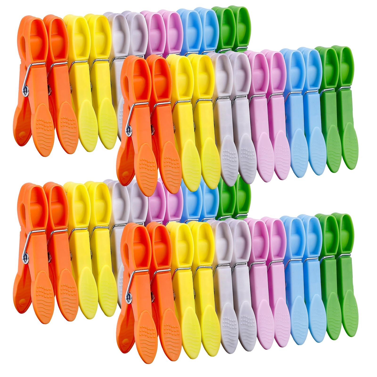 Senbowe 48 Pack Colorful Plastic Orange,yellow, White,pink,blue,green