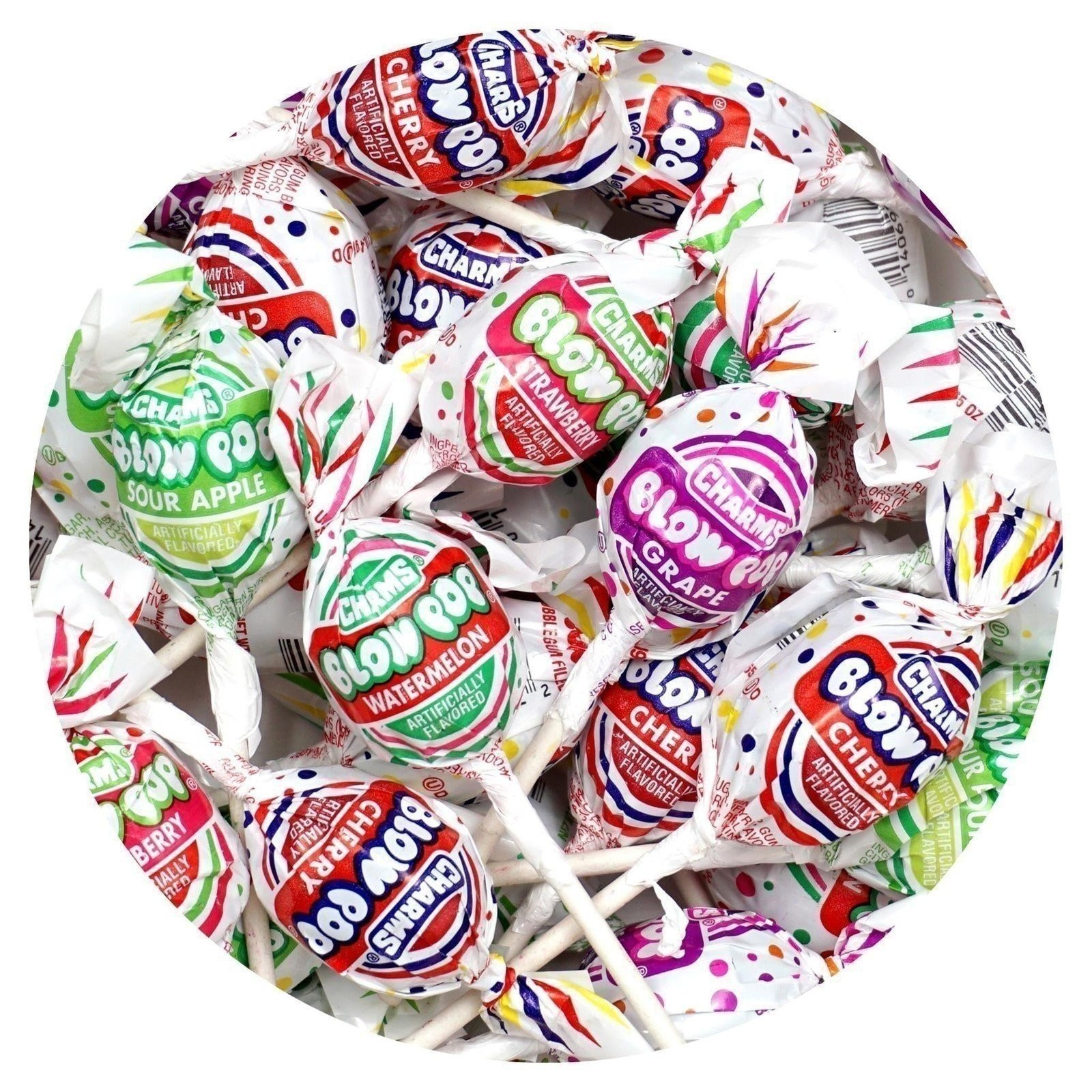 Charms Blow Pops, 5lb Bulk Bag (Approx 115), Assorted Fruit Flavored Bubble...