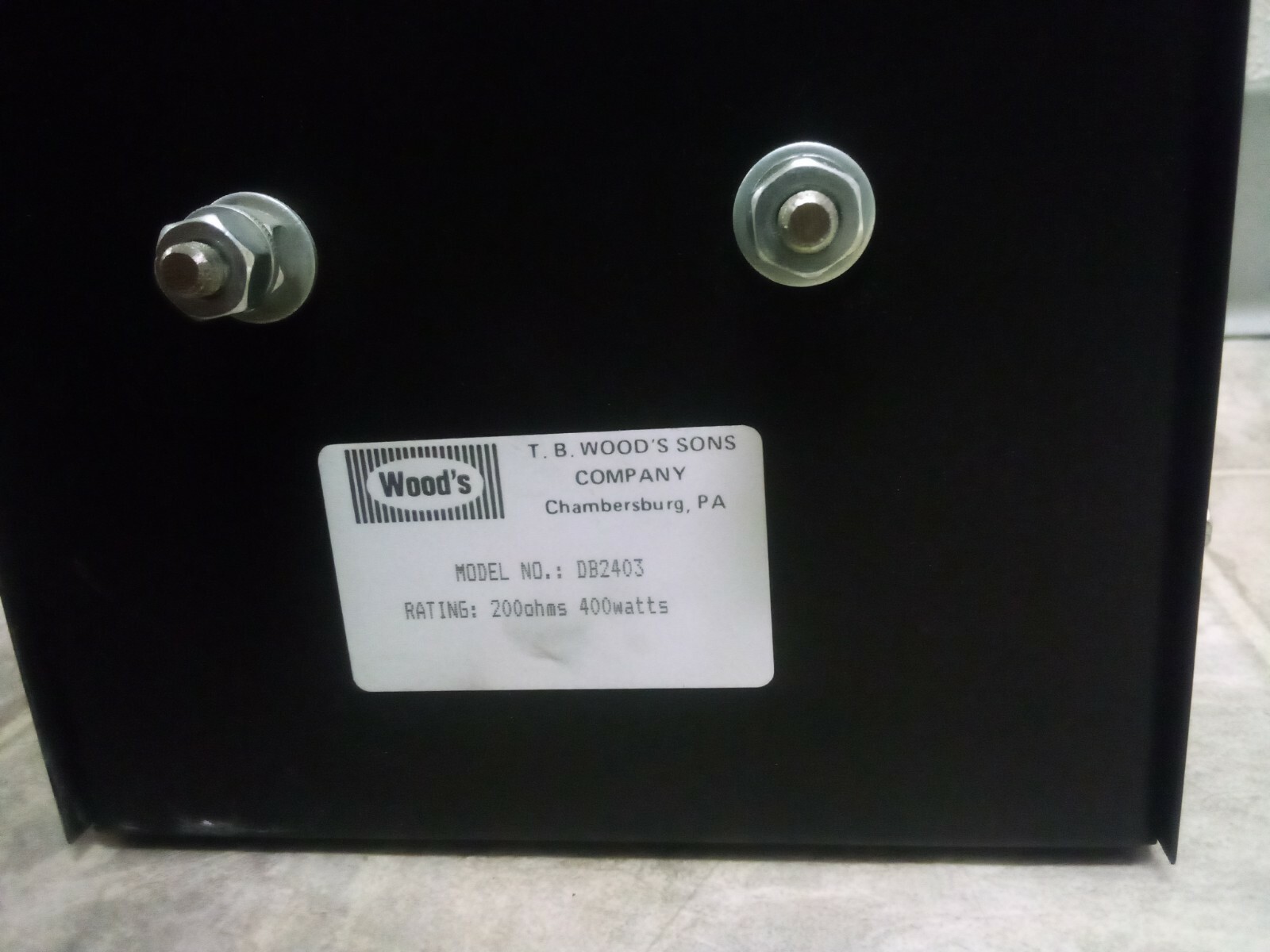 TB Wood's DB2403 200ohms 400watts