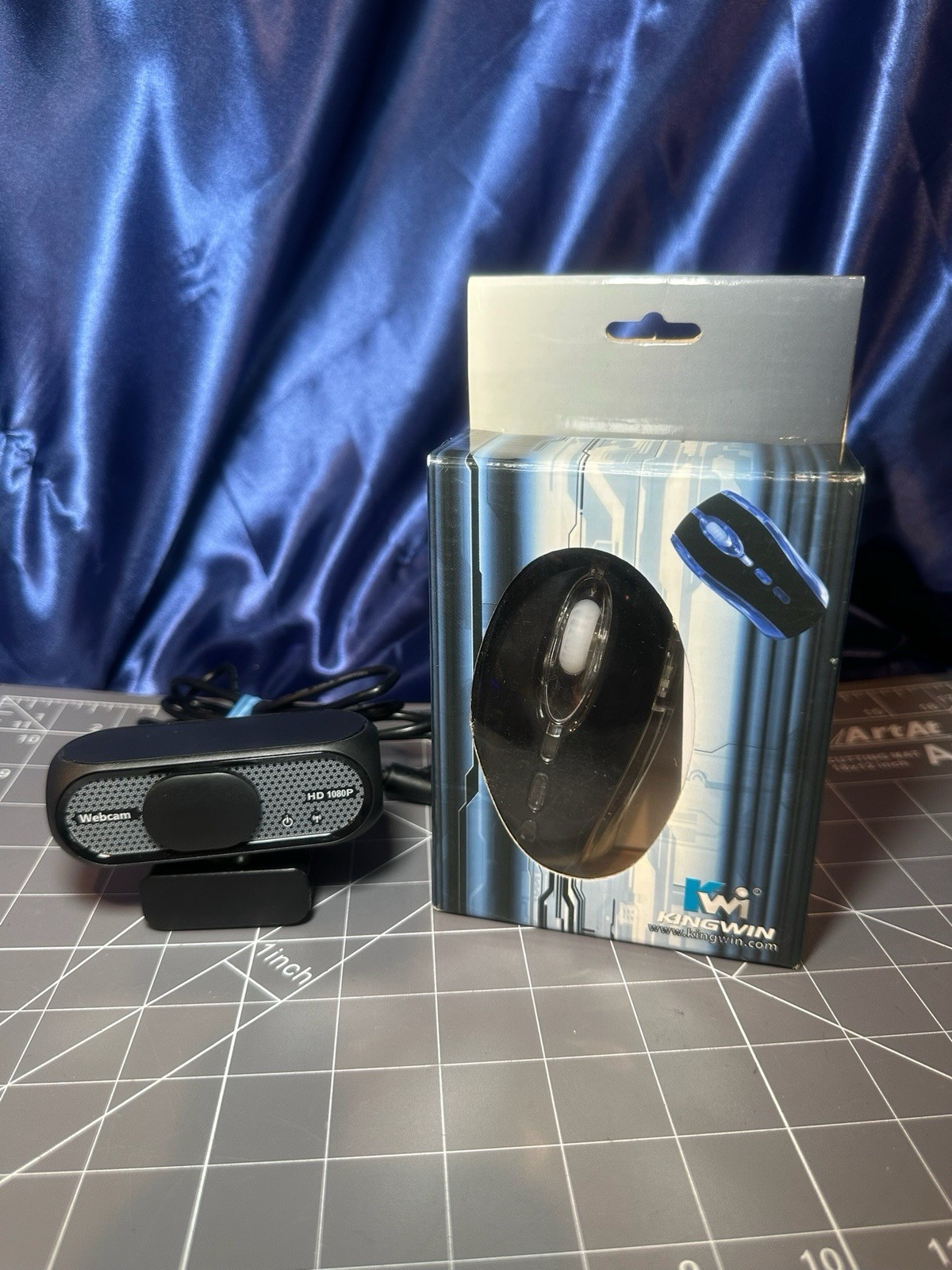 1080P HD Webcam & Kingwin Wired Optical Mouse for Desktop Laptop Both New