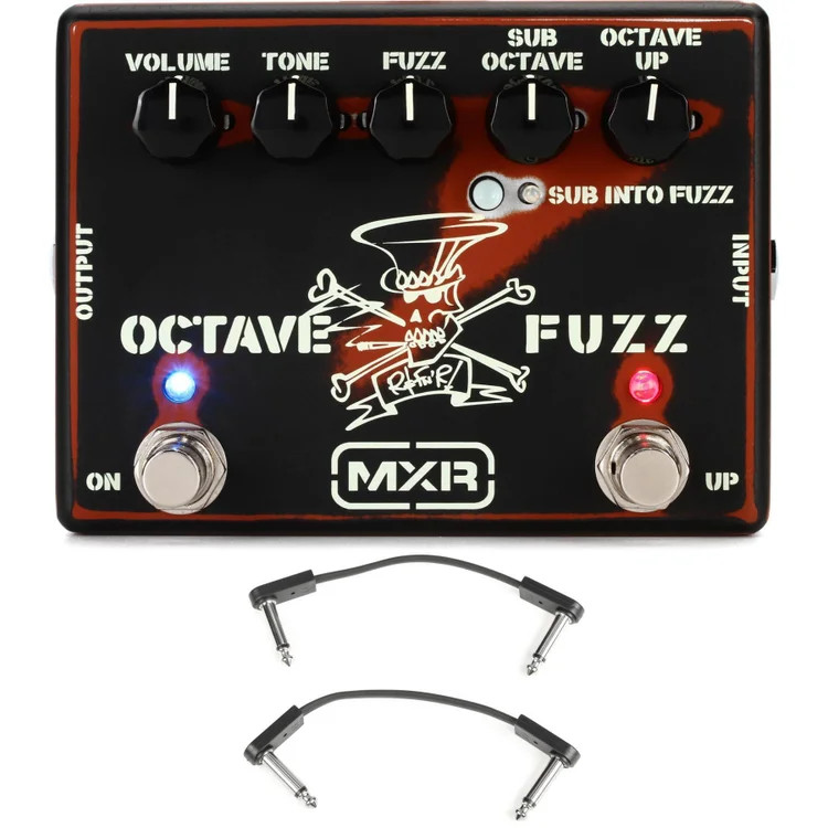 MXR Slash Octave Fuzz Pedal with EBS Patch Cables