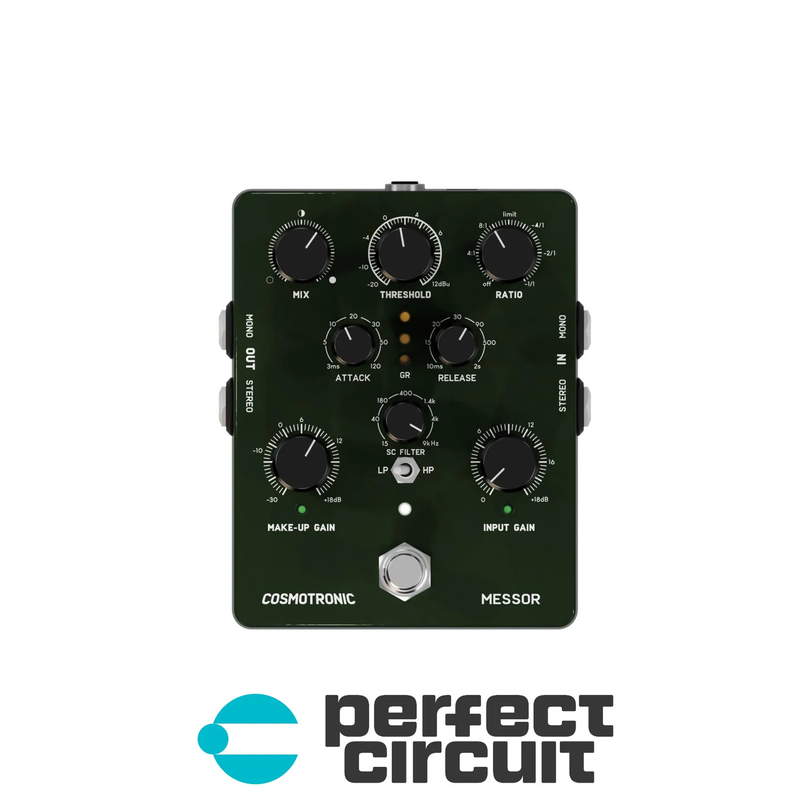 Cosmotronic Messor Stereo Compressor Pedal EFFECTS - NEW - PERFECT CIRCUIT