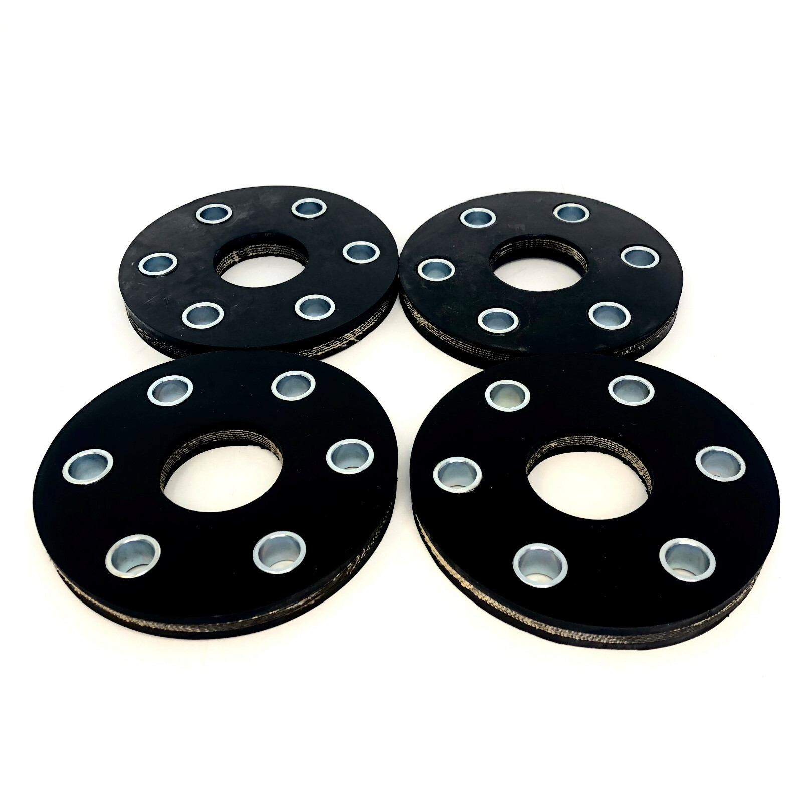 Set of 4 KING KUTTER 148907 Rotary Cutter Flex Coupler Rubber Discs & Bushing