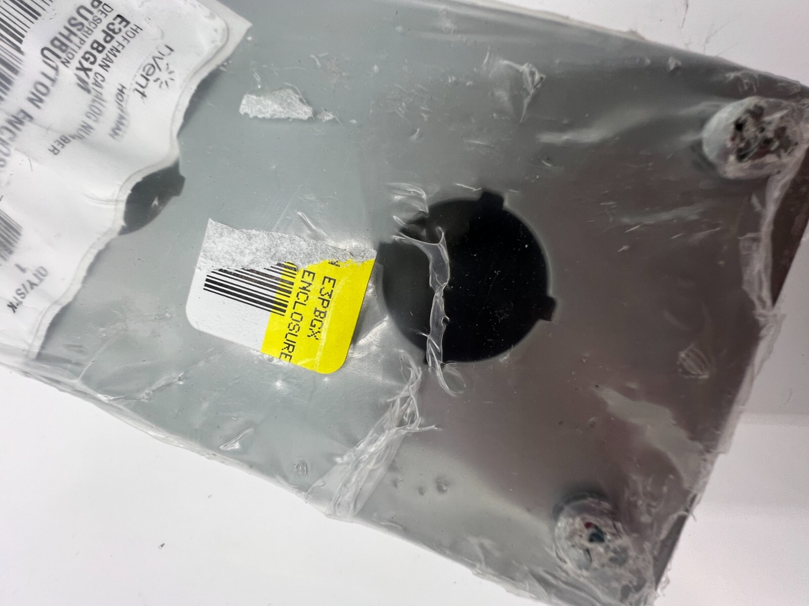 nVent Hoffman E3PBGXM Deep Pushbutton Enclosure Type 12, 3PB x 22.5mm Gray Steel