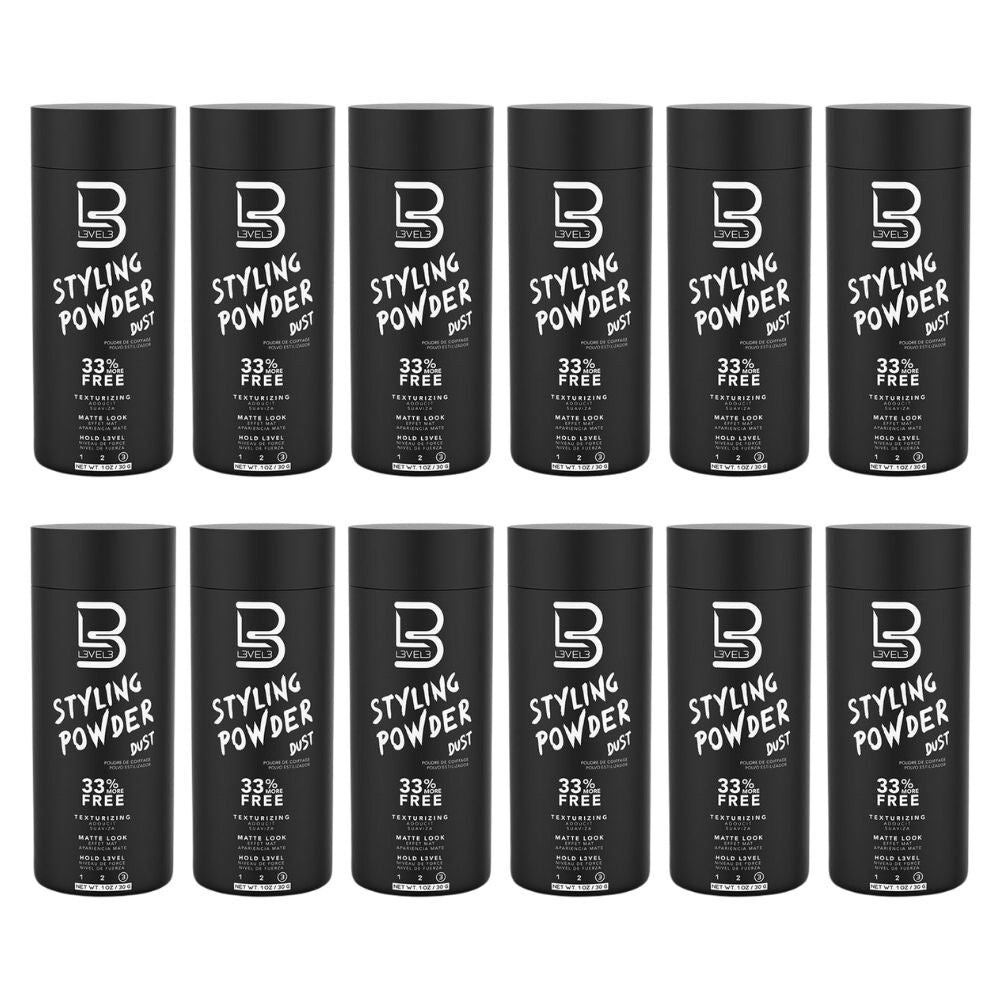L3VEL3 Styling Powder Dust /Texturizing/Matte Look/Hold Level3  (12 PACK)