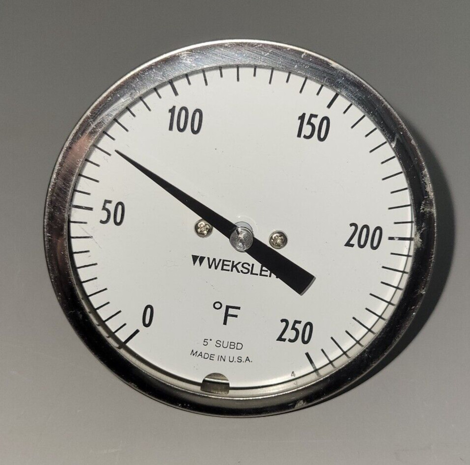 Weksler 3" Bimetal Thermometer 3A0244FLX 0/250F 2 1/2" Stem (B511)