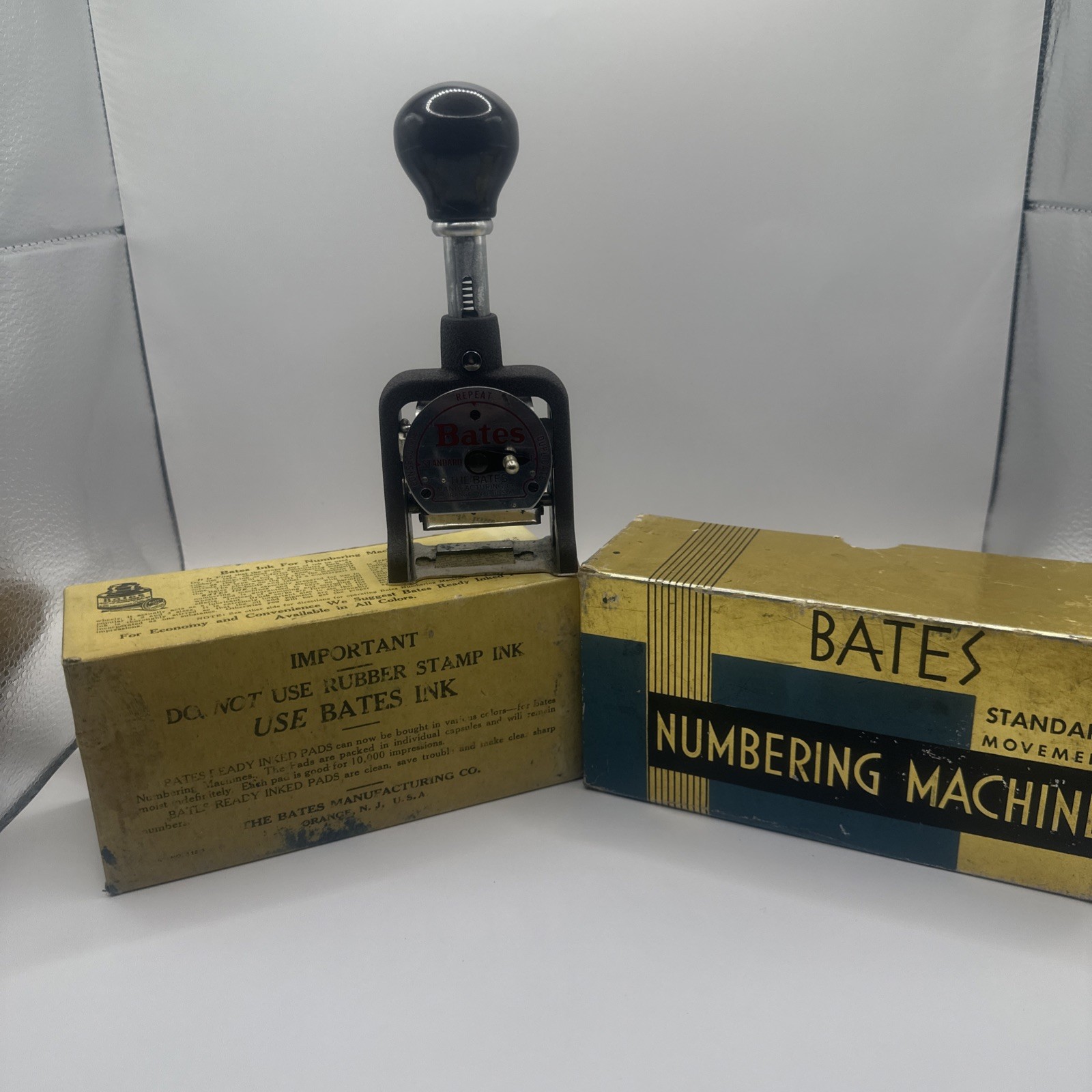 Vintage Bates Numbering Machine Model 6A Made in USA
