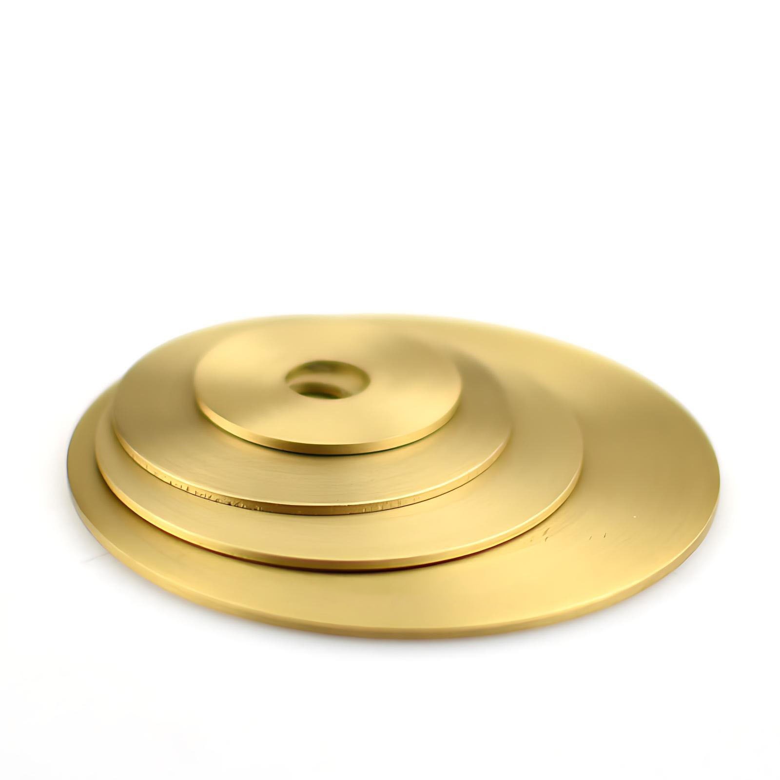Brass Discs Blanks Metal Round Gasket Sheets Diameter 20mm-150mm With Hole 10mm