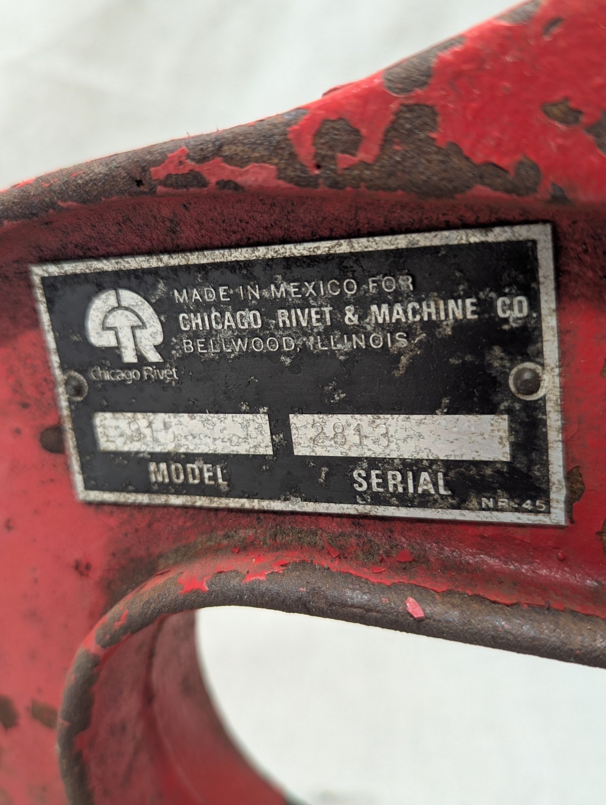 Chicago River & Machine Co Bench Riveter Model 915 915-sp