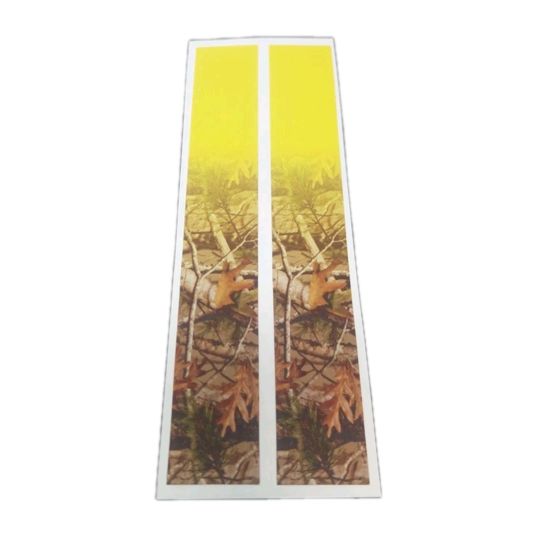 12 Pack 7" Arrow Wraps: Camo Camouflage Fade To Yellow: Vinyl Stickers: 1" Wide