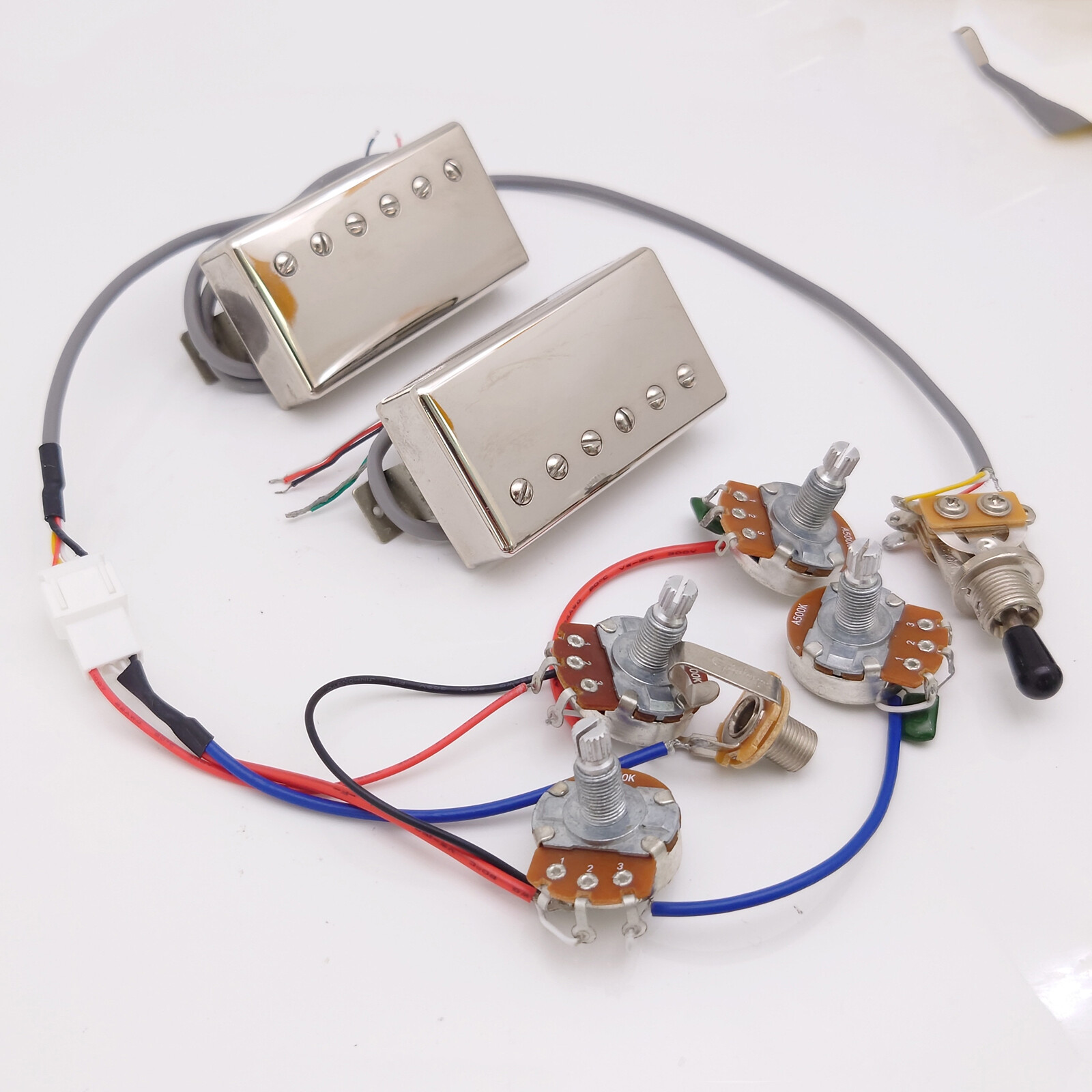 Alnico 5 Classic 57 Humbucker Pickup Set 50/50mm Bridge Neck 4C 2V2T for LP