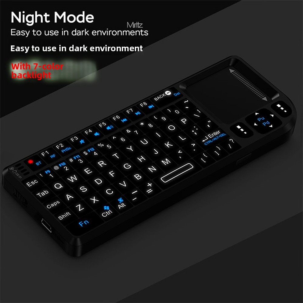 NEW-K808V2 Mini Wireless Keyboard Touchpad 2.4G/Bluetooth Laser Pointer