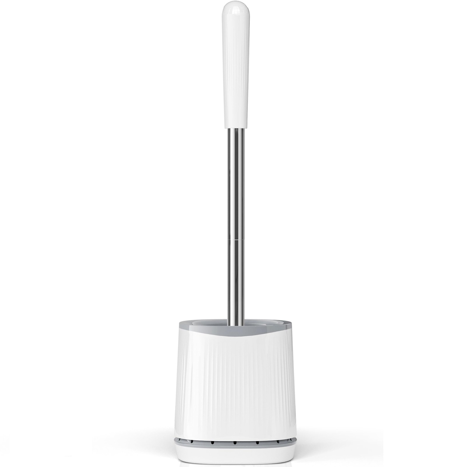 Trenti Toilet Brush Holder Set Wall Mount White Ventilated