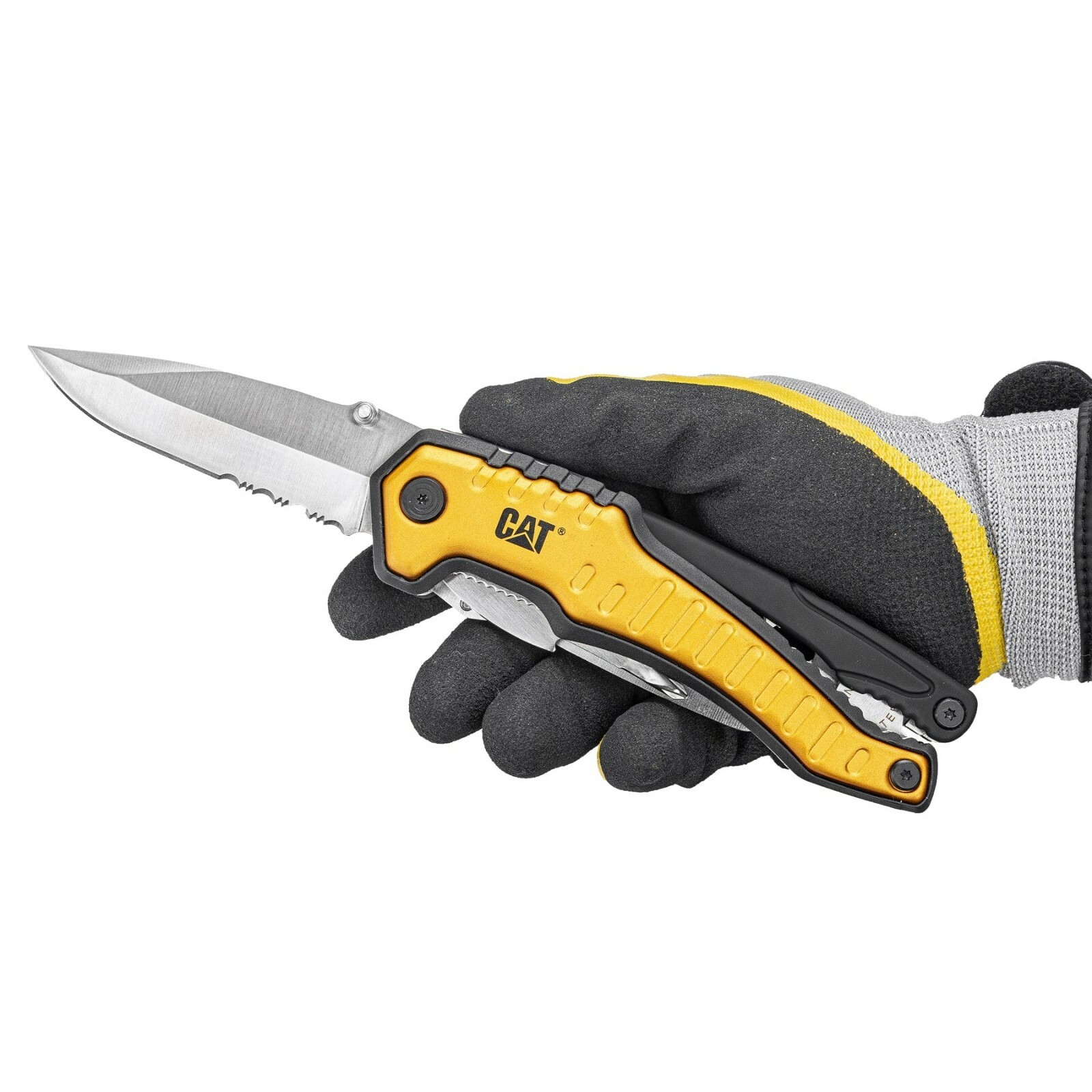 Caterpillar Multi-Function Tool 9-In-1 Black Aluminum Handle Stainless Tools