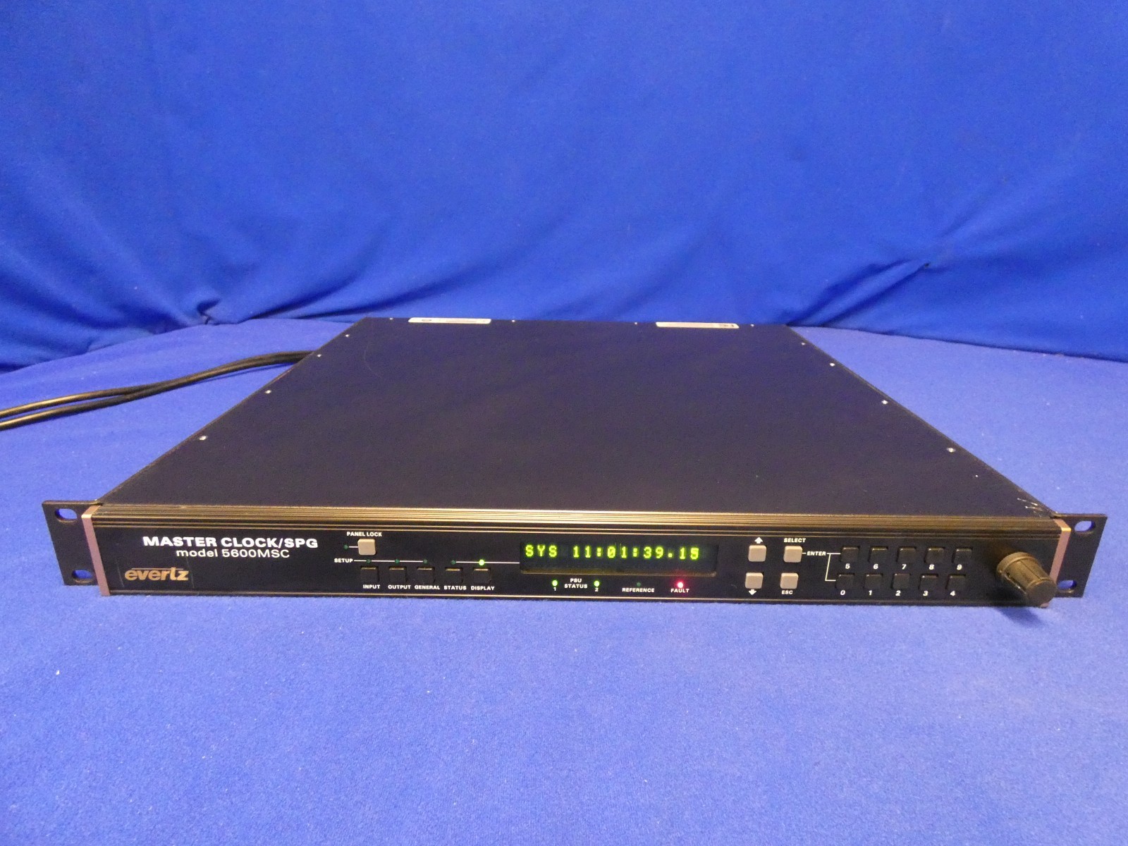 Evertz 5600MSC Master Clock/SPG w/2 Good Power Supplies, Fans Ok (no options)
