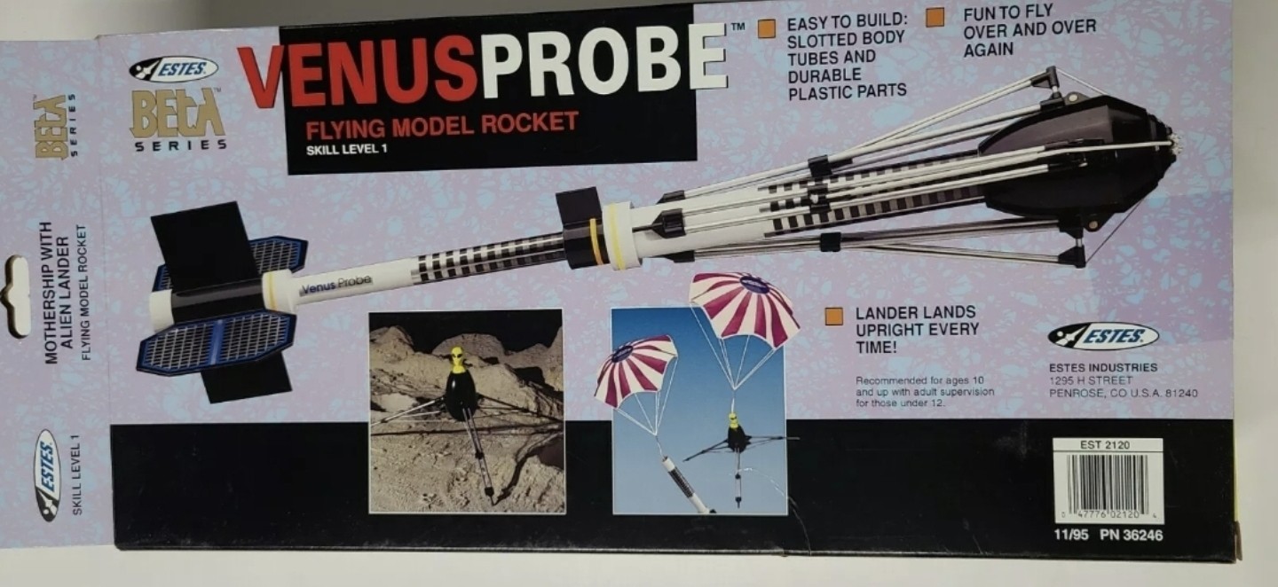 Estes Venus Probe Flying Model Rocket Kit #2120 Alien Model Rocket Lander Sealed