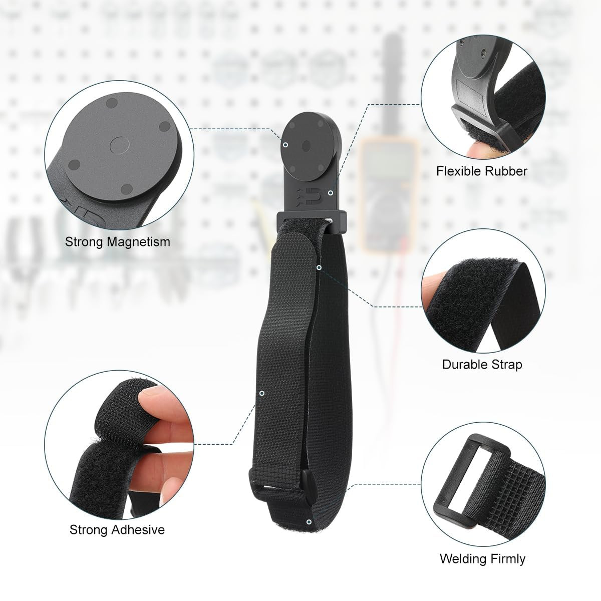 Magnet Hanger Compatible with Fluke Instruments Multimeter, Magnetic Hanging Loo