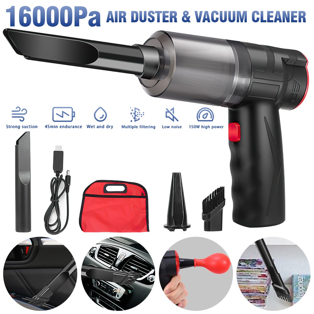 Cordless Electric Mini Air Duster Blower Vacuum Cleaner for PC Computer Car Home