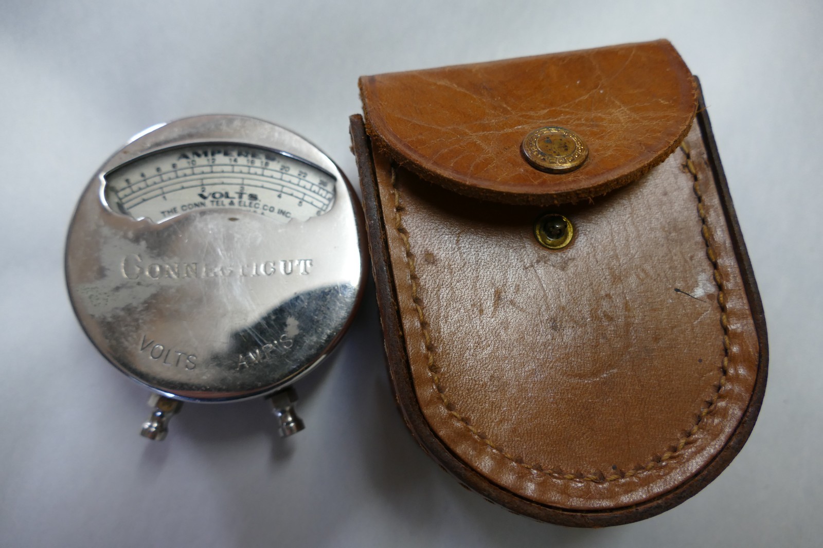 antique amperes voltmeter Connecticut the Conn Tel & electric co untested