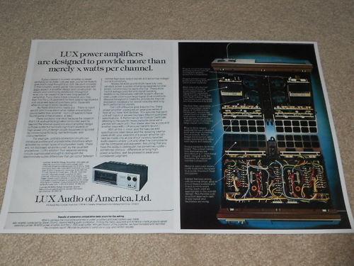 Luxman M-6000, M-4000 Amplifier Ad, 2 pg, Beautiful!