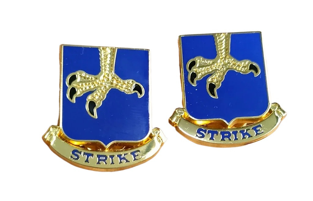 US ARMY 502ND PARACHUTE INFANTRY REGIMENT INSIGNIA LAPEL HAT PIN BADGE PAIR
