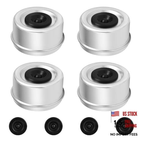 4PCS 2.72" Trailer Hub Cap, Wheel Bearing Caps for Trailers Axle Dust Cap with