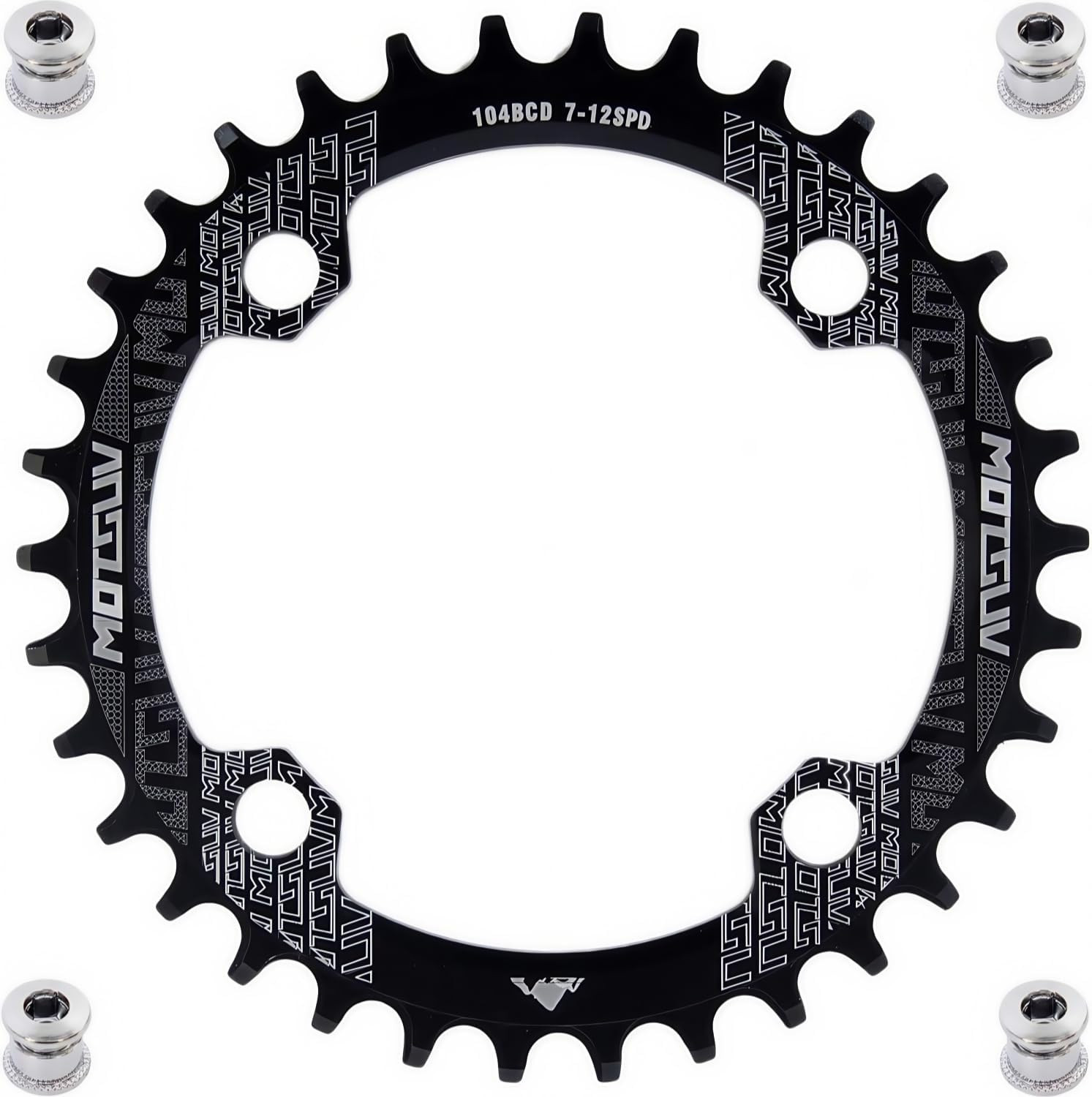 Pro-Grade 104BCD Chainring (30-52T) CNC 7075-T6 Aluminum Narrow-Wide Mtb/Road ro