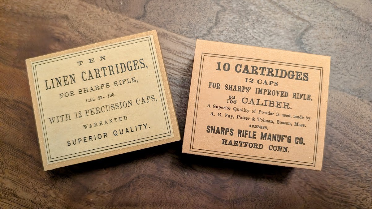 Cartridge Box: All-Plastic Sharps Carbine, Holds 10 Shots + Cap Roll + Dowel