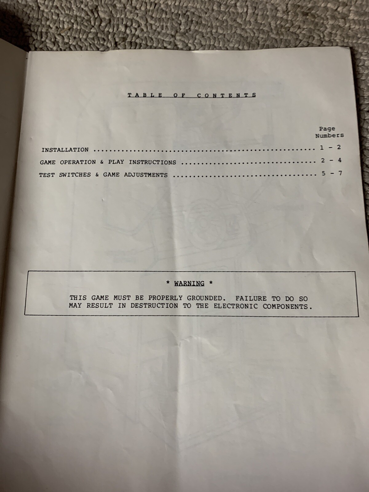 Original Continental Circuit Taito Arcade video game Manual